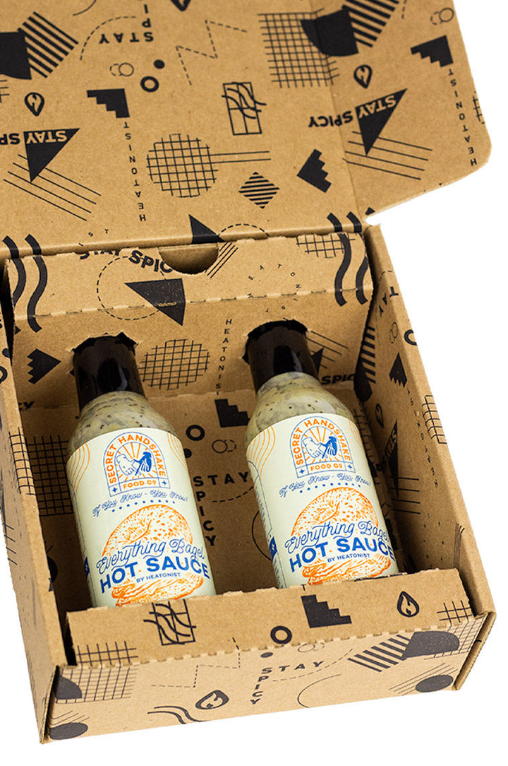 Secret Handshake Food Co Everything Bagel Hot Sauce 2-Pack A6