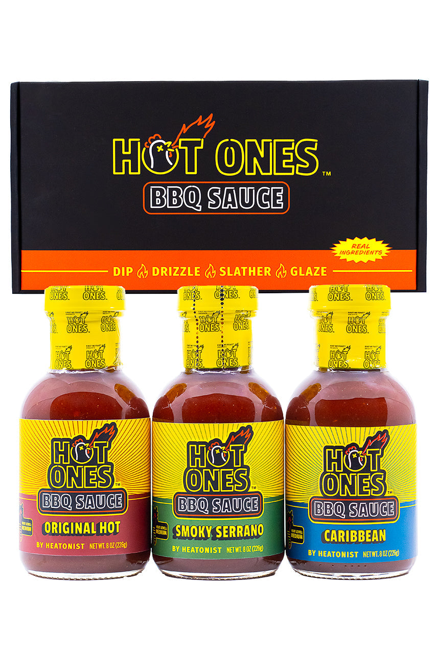 Hot Ones BBQ Trio Pack (Original / Smoked Serrano / Caribbean) C8