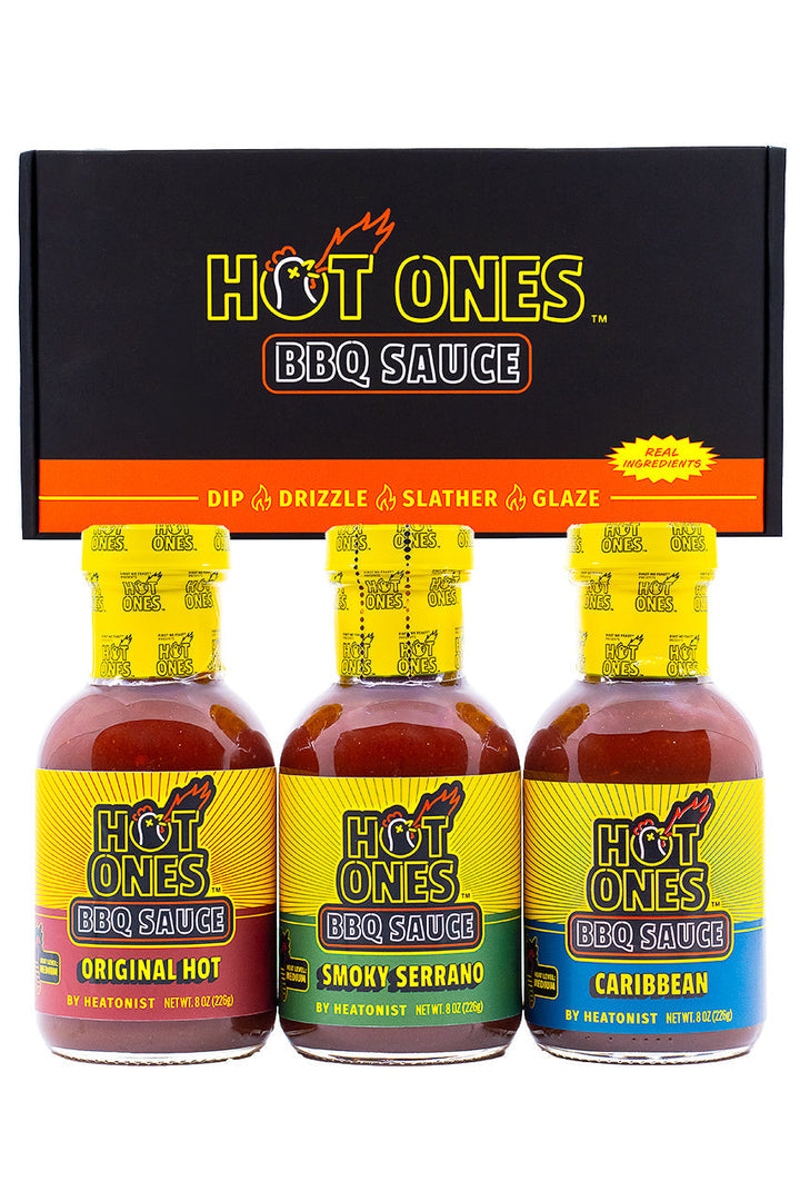 Hot Ones BBQ Trio Pack (Original / Smoked Serrano / Caribbean) C8